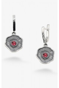 Earrings MALVA ROSE 925 FLORA: elegant insert with a crystal size of 4 mm.