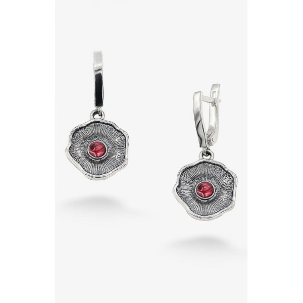 Earrings MALVA ROSE 925 FLORA: elegant insert with a crystal size of 4 mm.