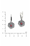 Earrings MALVA ROSE 925 FLORA: elegant insert with a crystal of 4 mm.