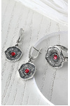 Earrings MALVA ROSE 925 FLORA: elegant insert with a crystal of 4 mm.