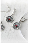 Earrings MALVA ROSE 925 FLORA: elegant insert with a crystal of 4 mm.