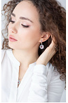 Earrings MALVA ROSE 925 FLORA: elegant insert with a crystal of 4 mm.