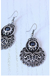 Earrings Romania (hematite) with ITALIAN ALLOY ZAMAK and silver coating 10MK