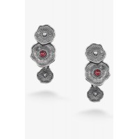 Кульчики біжутерія МАЛЬВИ ROSE 925 тройна: Елегантне срібло, кришталь ідеального розміру и кольору