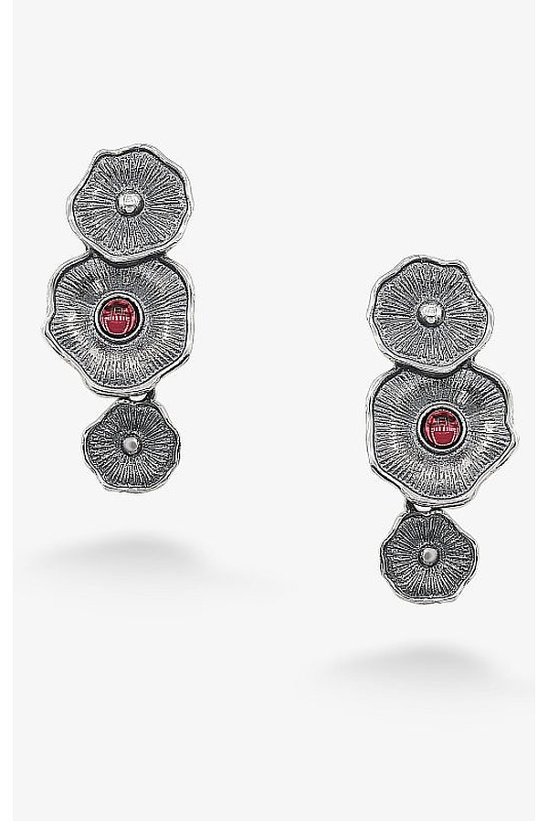 Серьги МАЛЬВИ ROSE 925 тройная: Элегантное серебро кристалл идеального размера и цвета