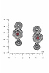 Earrings MALVI ROSE 925 triple: Elegant silver crystal of perfect and color.