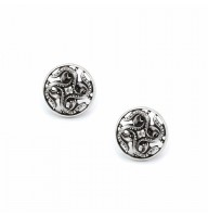 Earrings Justina: Italian Zamak alloy with silver coating 10μm (size - diameter 1.7cm)