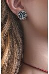 Earrings Justina: Italian Zamak alloy with silver coating 10μm ( - diameter 1.7cm)