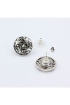 Earrings Justina: Italian Zamak alloy with silver coating 10μm ( - diameter 1.7cm)