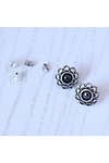 Earrings Romania etude studs (hematite) - a stylish accessory with Italian ZAMAK alloy and 10MK silver coating.