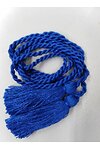 Blue braided cord belt for a vyshyvanka