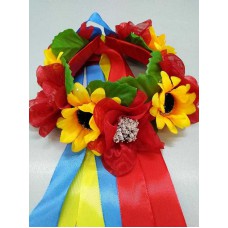 Wreath (hoop)  Sunflowers - Poppies