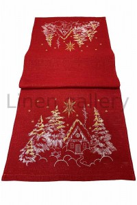 Доріжка "Казкове сяйво", червоний колір, новорічний 