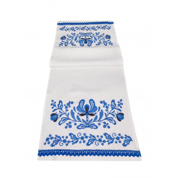 White towel with embroidery of grapes Festive, 100*33