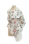 Women's milk scarf Lydia, scarf made of thin linen with delicate embroidery. Size 70*195