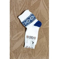Детские белые носки с орнаментом (20-22)