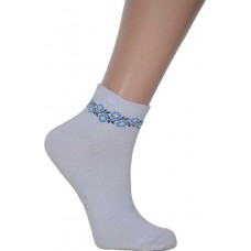 Women's socks with gray embroidery