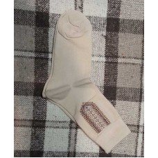 Носки бежевые вышиванка 001, 25 размер (39-41)
