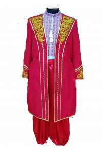 Men's red suite with embroidery