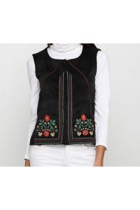 Камізелька велюрова з вишивкою Лісова пісня