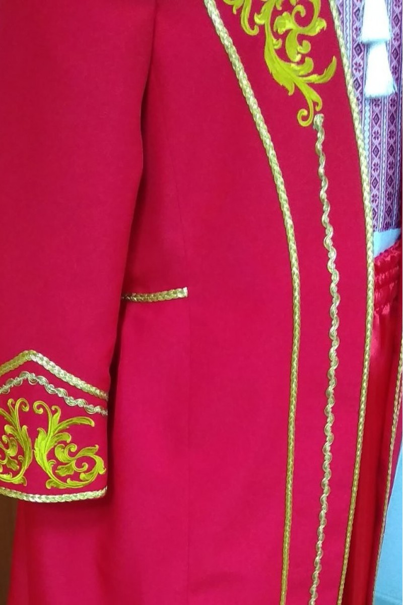 Men's red suite with embroidery