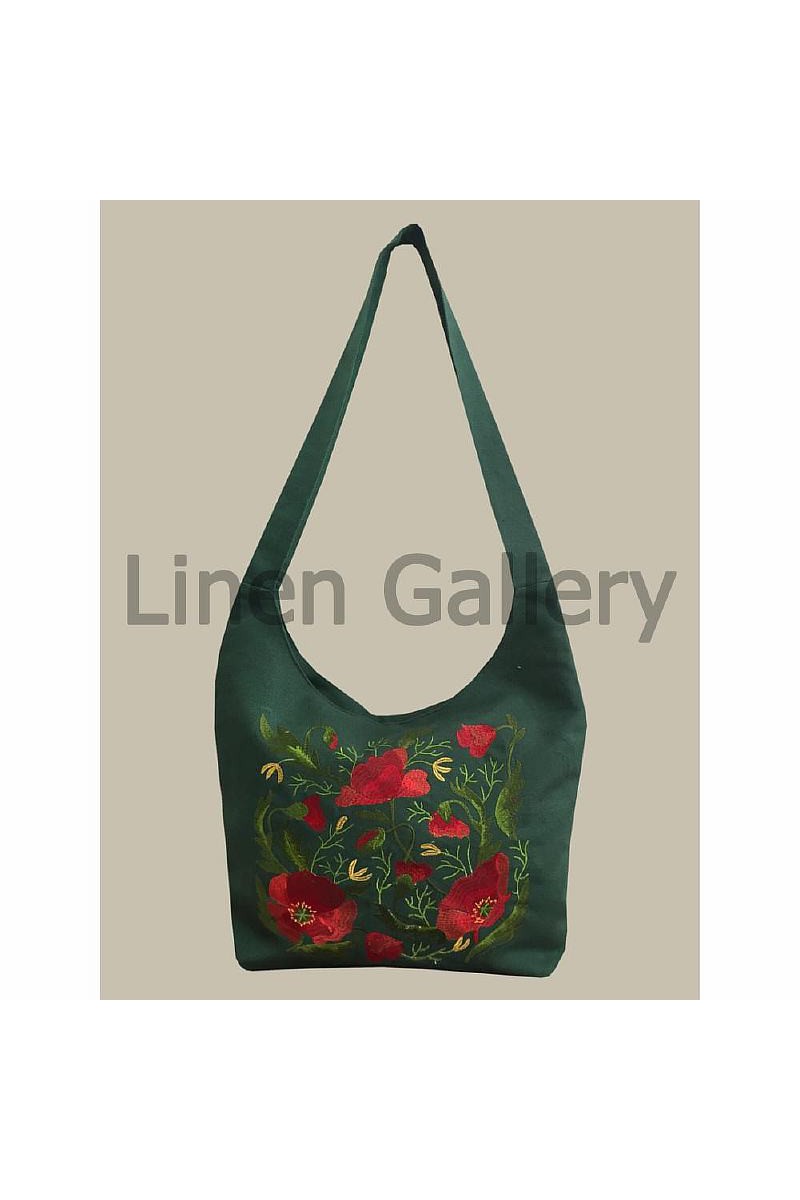 Маки, сумка з вишивкою Маки, сумка з вишивкою