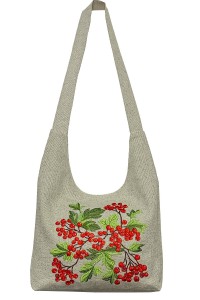 Bag with  embroidery, Guelder rose