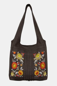 Brown bag with embroidery of the Adonis