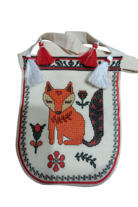 Вышитый кошелек с поясом Лисичка