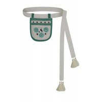 Гаман-ладунка льняний вишитий з поясом Квітка