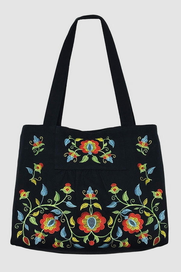 Linen bag with Terén embroidery
