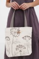 Сумка текстильна темна з вишивкою Царина
