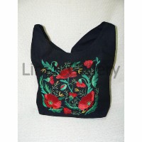 Poppies, bag with embroidery Poppies, bag with embroidery