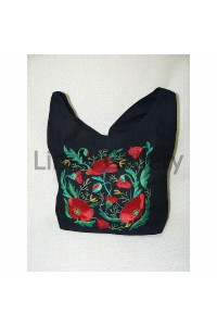 Маки, сумка з вишивкою