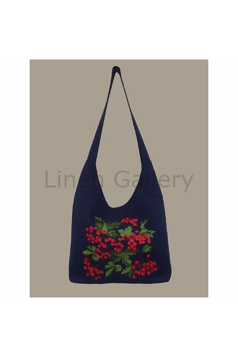 Сумка льняная с вышивкой Калина Сумка льняная с вышивкой Калина