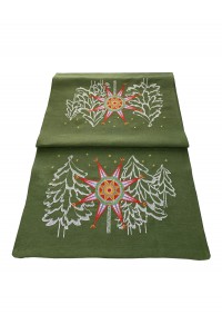 Xmas Table Runner "Christmas star" Tablecloth Home Dinning Table Flag Christmas Decor 48*140