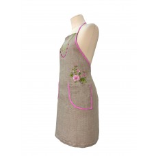 Apron Malvi size 78*76, Linen apron, decorated with embroidery.