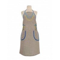 Apron Size 78*76, Linen apron decorated with embroidery. Apron Size 78*76, Linen apron decorated with embroidery.