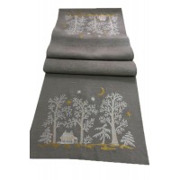 Зимняя сказка. льняное дорожка на стол