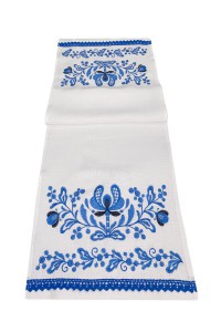 White towel with embroidery Festive, 100*33