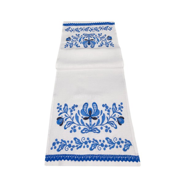 White towel with embroidery Festive, 100*33