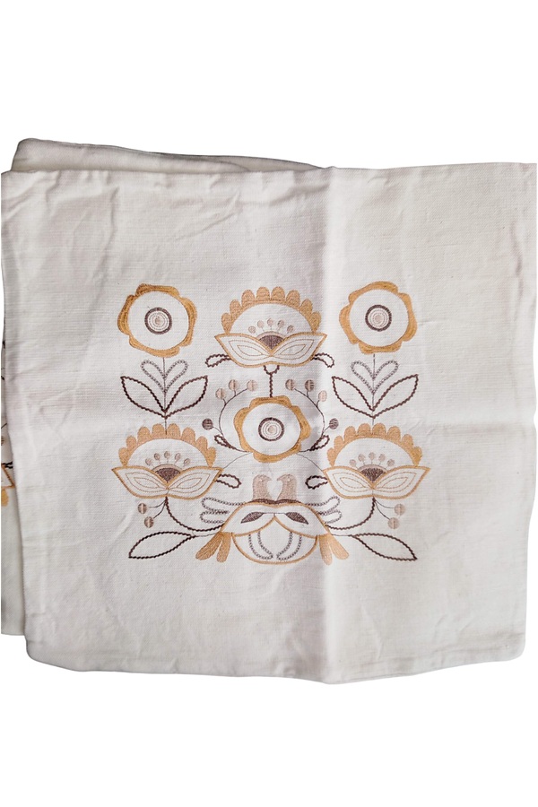 Square pillowcases with Cuckoos embroidery - 2 pcs.