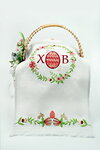 Easter towel 33x65 cm Easter bunnies (red-yellow-green)