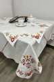 Скатертина лляна біла з вишивкою Яворівська спадщина + 4 серветки