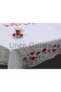 Макове поле, скатертина лляна