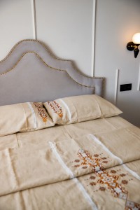 Bedding set for with embroidery Carpathian colors