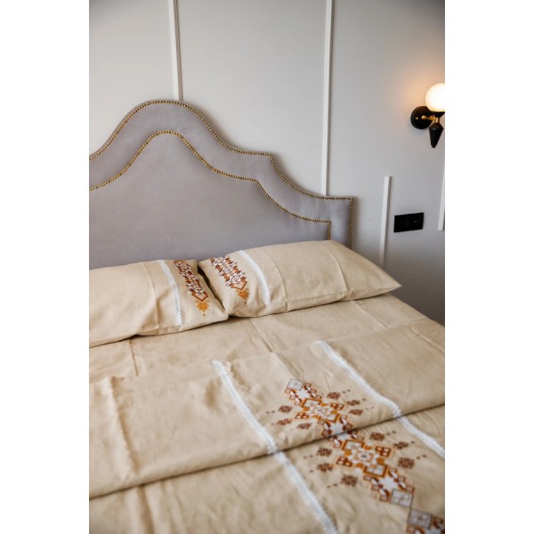 Bedding set for with embroidery Carpathian colors