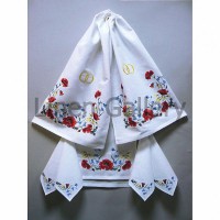 Маки, комплект весільний лляний Маки, комплект весільний лляний