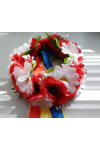 Large wreath of daisies - Poppies