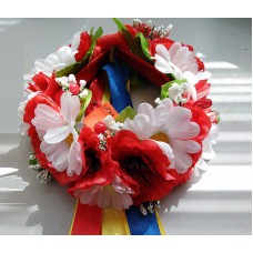 Large wreath of daisies - Poppies